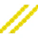 Dantelă bumbac croşetată, lățime 12 mm - Roșu (1 Metru)