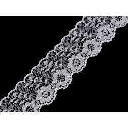 Dantelă sintetică, lățime 36 mm - Alb (1 Metru)