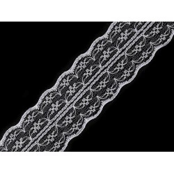 Dantelă sintetică, lățime 42 mm - Alb (15 Metri)