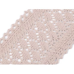 Dantelă bumbac croşetată, lățime 10 cm - Ecru închis (1 Metru)