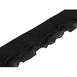 Bandă plisată, lățime 78 mm - Negru (1 Metru)
