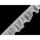 Bandă organza cu volănașe 40 mm - Alb (1 Metru)