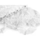 Bandă organza cu volănașe 40 mm - Alb (1 Metru)