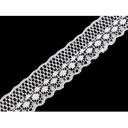 Dantela sintetica 32 mm - Alb (1 Metru)