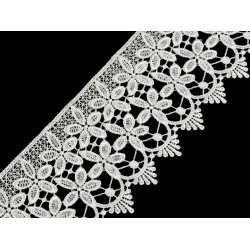 Dantelă guipure 85 mm - Crem foarte deschis (1 Metru)