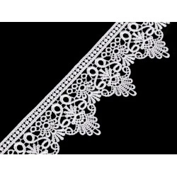 Dantelă guipure 65 mm - Alb (1 Metru)