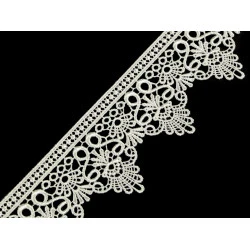 Dantelă guipure 65 mm - Crem deschis (1 Metru)