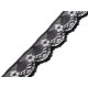 Dantela din nailon latime 40 mm - Negru (1 Metru)