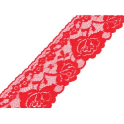 Dantela din nailon latime 70 mm - Roșu (1 Metru)