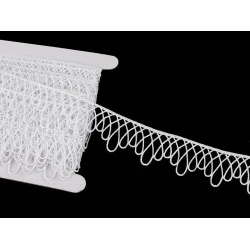 Dantelă guipure minimalistă, lățime 30 mm - Alb (1 Metru)