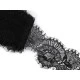 Dantelă franceză lățime 10 cm - Negru (27 Metri)