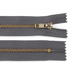 Fermoar metalic nedetașabil no 4 lungime 10 cm - Gri oțel (1 Bucată)