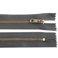 Fermoar metalic nedetașabil, no 4 lungime 16 cm - Gri hematit (1 Bucată)