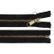 Fermoar cort din alama, no 5 cu glisor fata-verso, lungime 250 cm - Negru (1 Bucată)