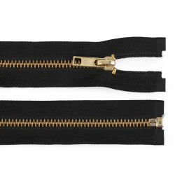 Fermoar metalic no 5 lungime 60 cm - Negru (1 Bucată)