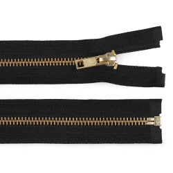 Fermoar metalic no 5 lungime 80 cm - Negru (1 Bucată)