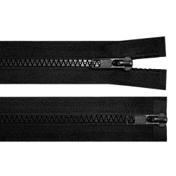Fermoar plastic detașabil, două cursoare, no 4 lungime 95 cm - Negru (1 Bucată)