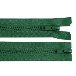 Fermoar plastic detașabil, no 5 două cursoare, lungime 100 cm - Verde brad (1 Bucată)