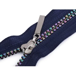 Fermoar plastic, efect curcubeu, no 5 lungime 70 cm - Albastru închis (1 Bucată)