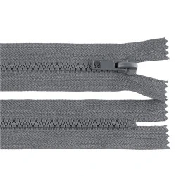 Fermoar plastic nedetașabil,  no 5, lungime 18 cm - Gri oțel (1 Bucată)