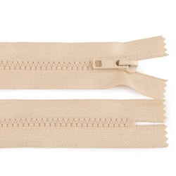 Fermoar plastic nedetașabil,  no 5, lungime 20 cm - Bej deschis (1 Bucată)
