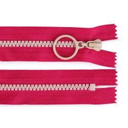 Fermoar plastic colorat  no 5 lungime 20 cm - Roz (1 Bucată)