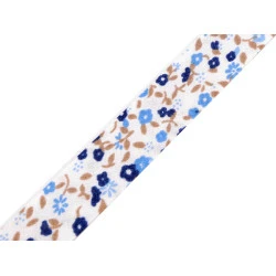 Bandă bias din bumbac, lățime 20 mm - Albastru deschis (15 Metri)