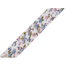 Bandă bias din bumbac, lățime 20 mm - Baby blue (14 Metri)