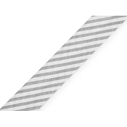 Bandă bias din bumbac, lățime 20 mm - Gri deschis (14 Metri)