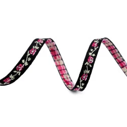 Panglică țesută, 9 mm - Albastru întunecat (18 Metri)