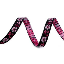 Panglică țesută, 9 mm - Albastru întunecat (18 Metri)