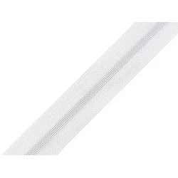 Bandă bias / bordură din poliamidă lățime 20 mm - Alb (25 Metri)