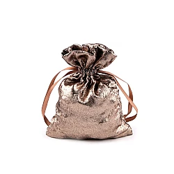 Saculet cadou cu efect metalic 13x18 cm - Arămiu închis (1 Bucată)