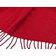 Eșarfă / șal culoare uni cu franjuri 65x175 cm - Roșu (1 Bucată)