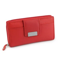 Portofel din piele pentru femei 10x18 cm - Roșu (1 Bucată)