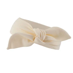 Bentiță de păr din bumbac pentru bebeluși - nod - Crem deschis (1 Bucată)