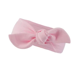 Bentiță de păr din bumbac pentru bebeluși - nod - Roz deschis (1 Bucată)