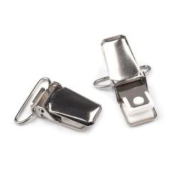 Clips pentru bretele, lățime 24 mm - Nichel (100 Bucăți)