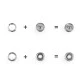 Capse metalice, ø10 mm - Nichel (500 Seturi)