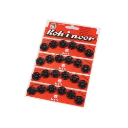 Capse metalice de cusut, mărimea 7 - Negru (4 Carduri)