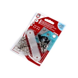 Capse metalice cu aplicator, ø11 mm - Negru (1 Card)