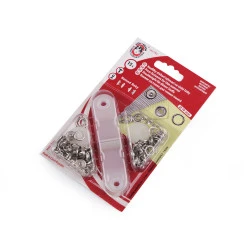 Capse metalice body copii, ø10 mm - Nichel (1 Card)