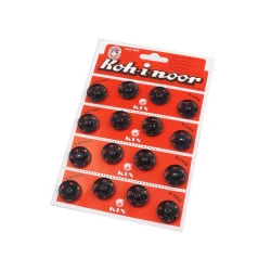 Capse metalice de cusut, mărimea 8 - Negru (4 Carduri)