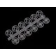 Capse de cusut din plastic, ø7 mm - ø15 mm - Transparent (50 Buchete)