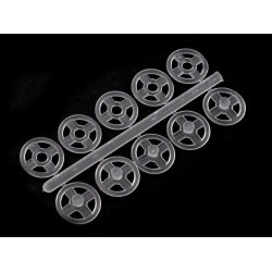 Capse de cusut din plastic, ø7 mm - ø15 mm - Transparent (100 Buchete)