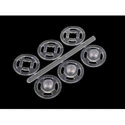 Capse de cusut din plastic, ø7 mm - ø15 mm - Transparent (100 Buchete)
