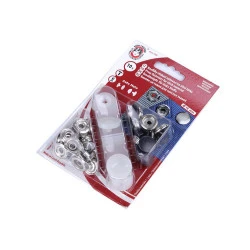 Capse metalice cu aplicator, ø15 mm - Albastru parizian (1 Card)