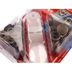 Capse metalice cu aplicator, finisaj alamă antică, ø15 mm - Alamă antică (1 Card)