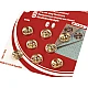 Capse metalice de cusut, mărimea - Nichel (1 Card)
