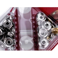 Capse metalice cu aplicator, ø15 mm - Nichel (1 Card)